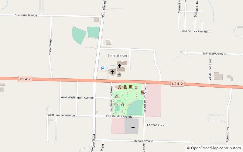 Tontitown School Building location map