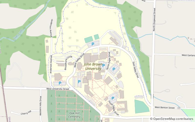 John Brown University location map