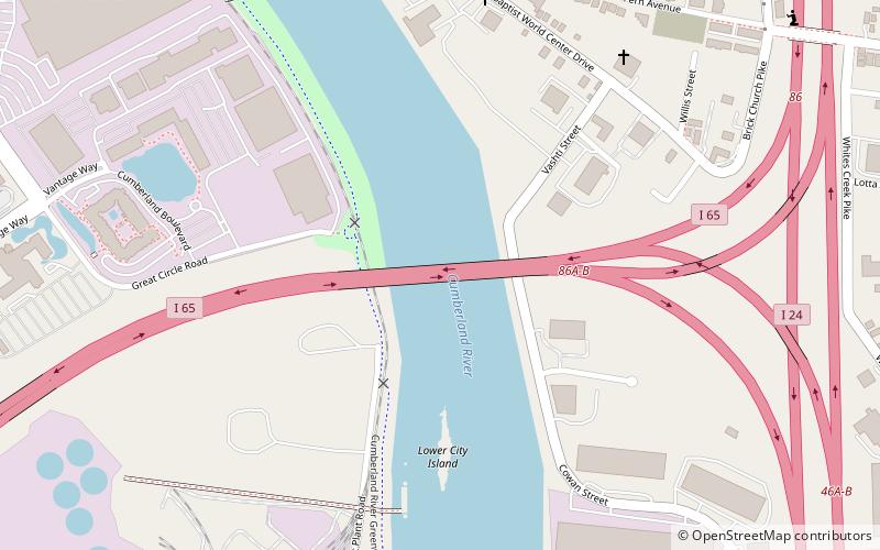 lyle h fulton memorial bridge nashville location map
