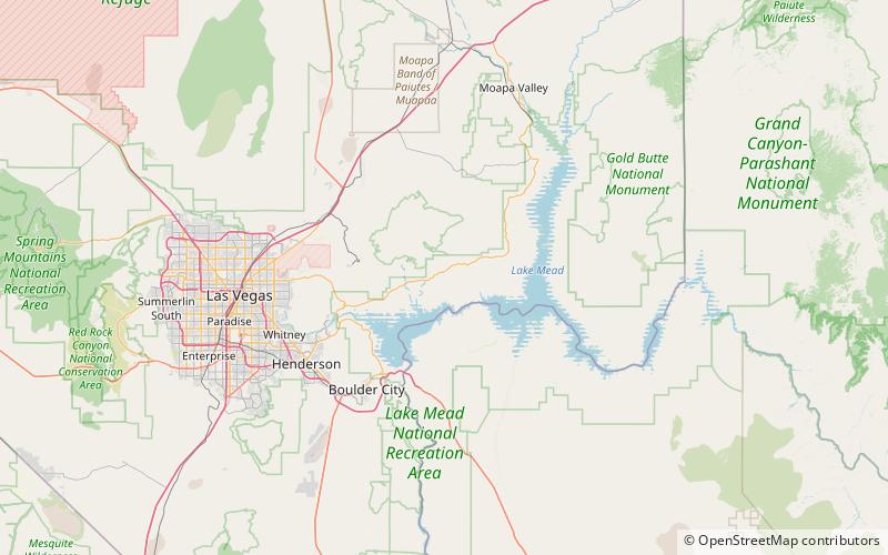 cottonwood spring lake mead national recreation area location map