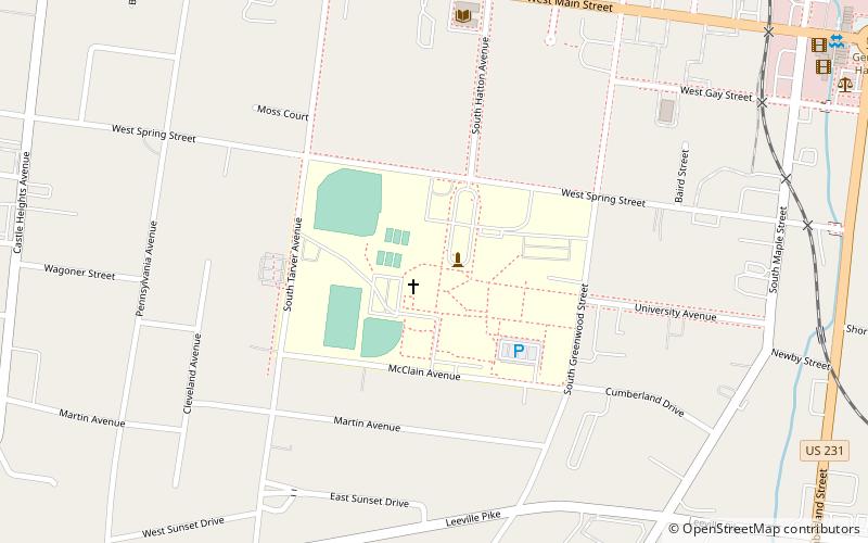 Cumberland University location map