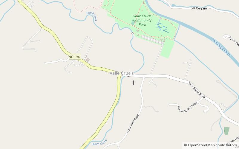 valle crucis historic district location map