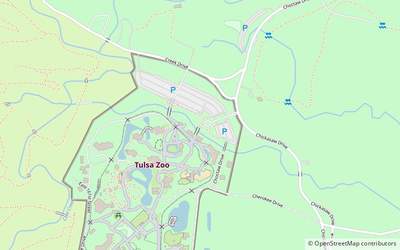 Tulsa Zoo location map