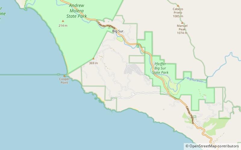 Park Stanowy Pfeiffer Big Sur location map