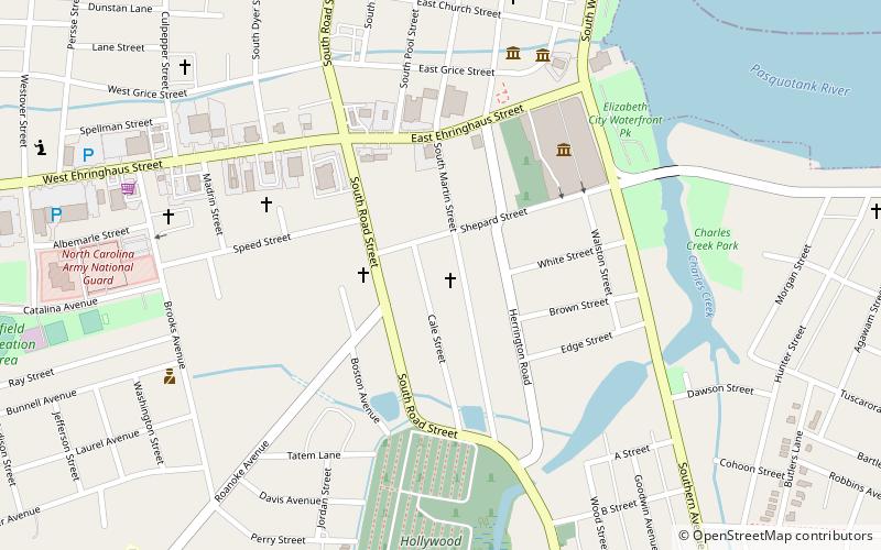 shepard street south road street historic district elizabeth city location map