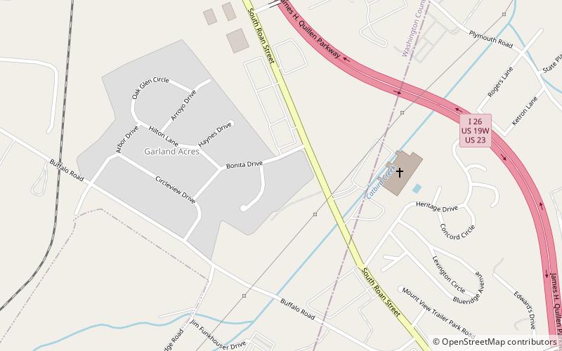 Tipton-Haynes State Historic Site location map