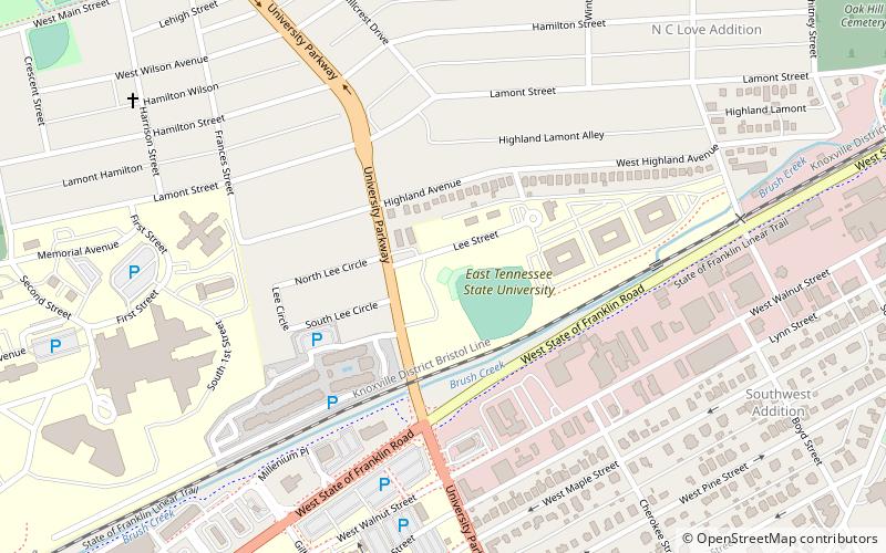 thomas stadium johnson city location map