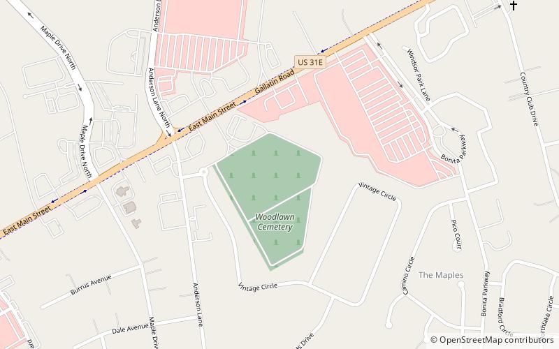 Hendersonville Memory Gardens location map