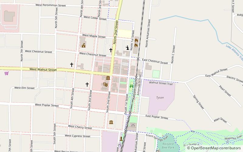 Rogers Commercial Historic District location map