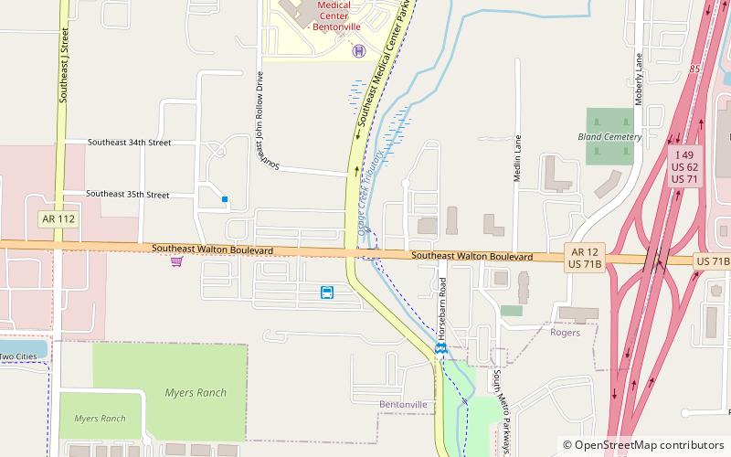Razorback Regional Greenway location map