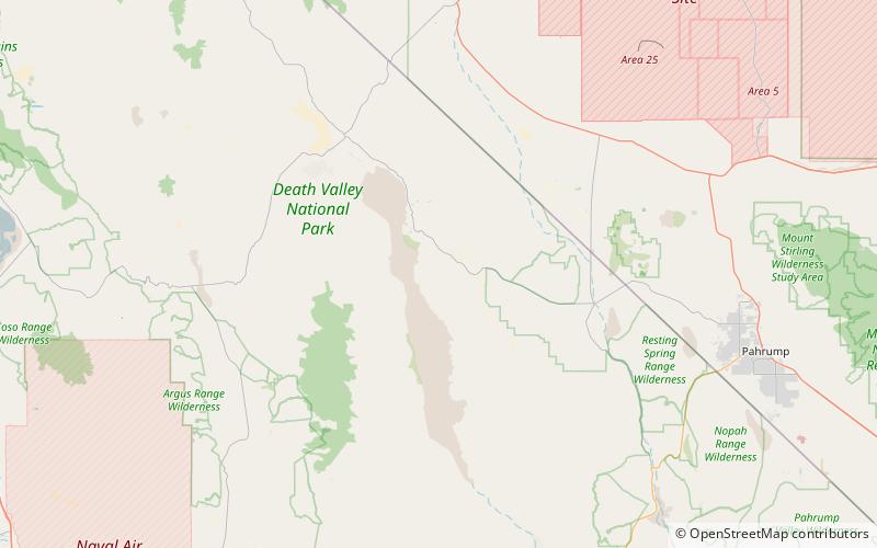 artists palette park narodowy doliny smierci location map