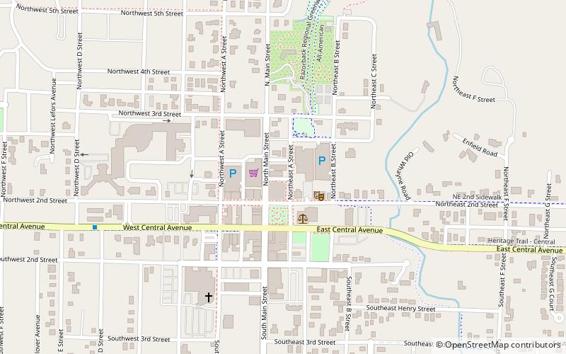 Benton County Jail location map