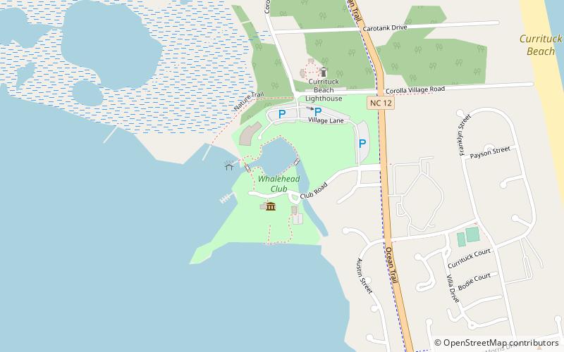Whalehead in Historic Corolla location map