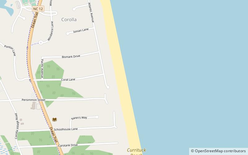 currituck beach corolla location map