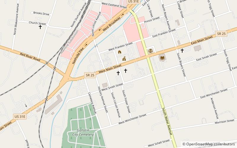 Gallatin Presbyterian Church location map