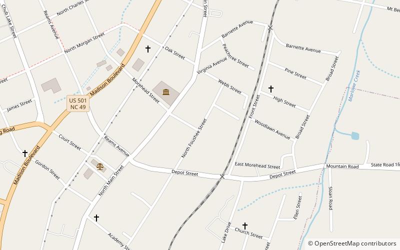 Roxboro Male Academy and Methodist Parsonage location map