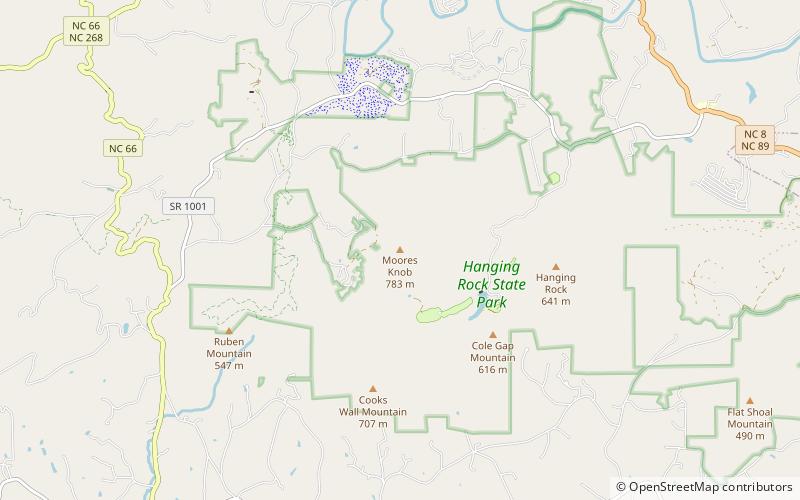 Moore's Knob location map