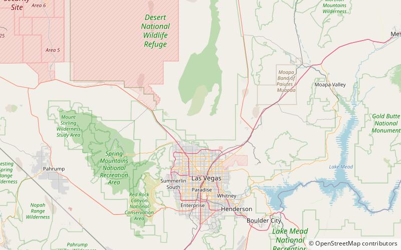 Gass Peak location map