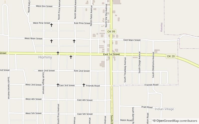 Hominy School location map