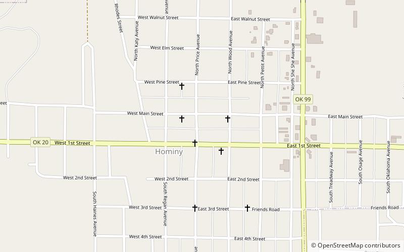 Bank of Hominy location map