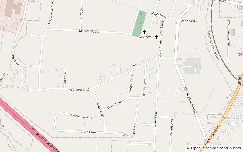 gray johnson city location map