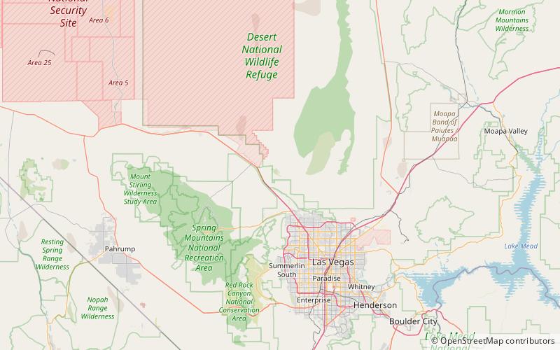 Vallée de Las Vegas location map