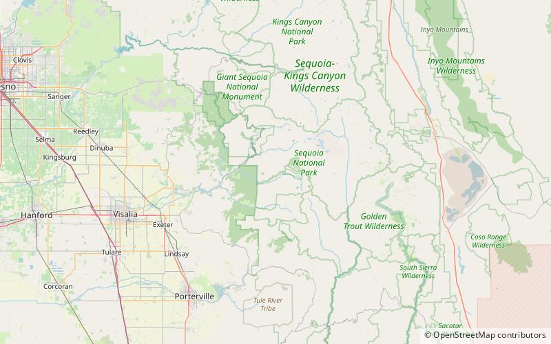 above diamond park narodowy sekwoi location map