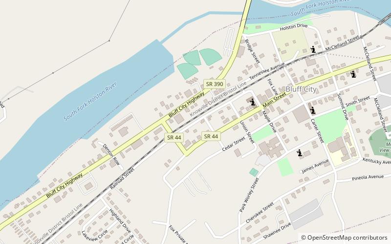 Bluff City location map