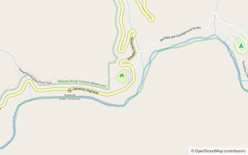 hospital rock sequoia kings canyon location map