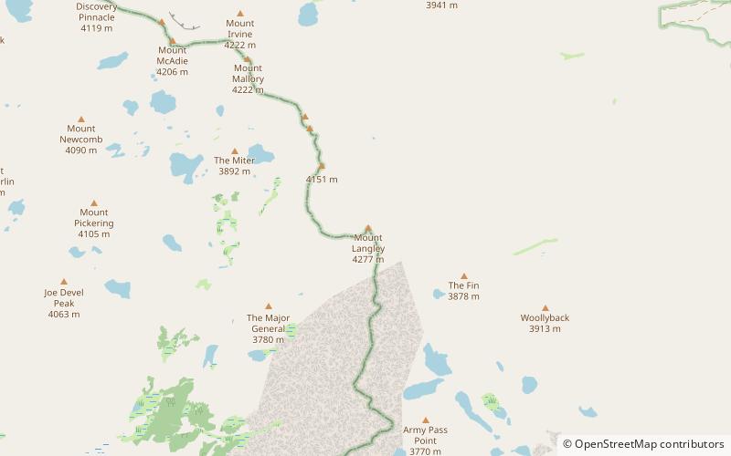 Mount Langley location map