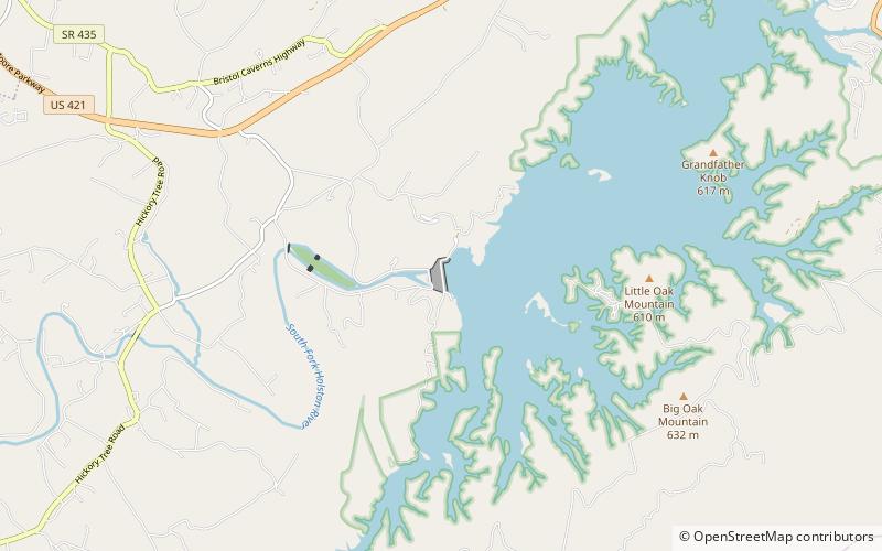 South Holston Dam location map