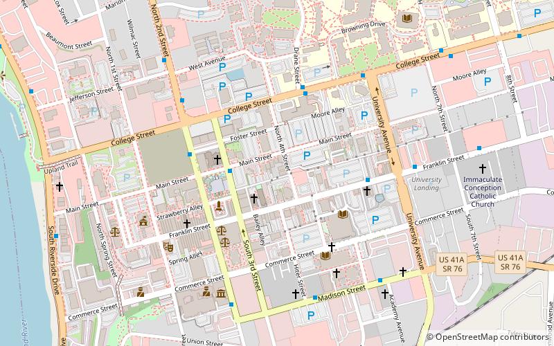 Clarksville Methodist Church location map