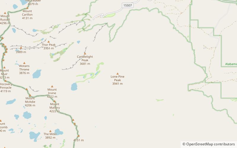 Lone Pine Peak location map