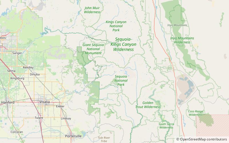 High Sierra Trail location map