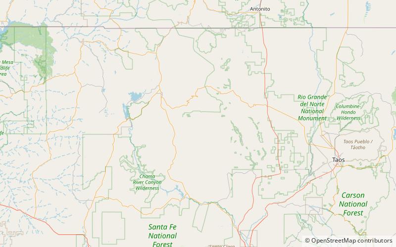 canjilon mountain foret nationale carson location map