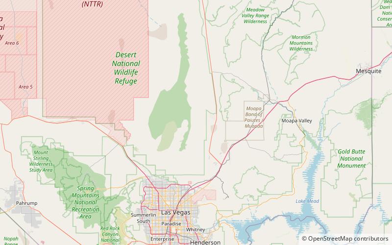 Cordillera de Las Vegas location map