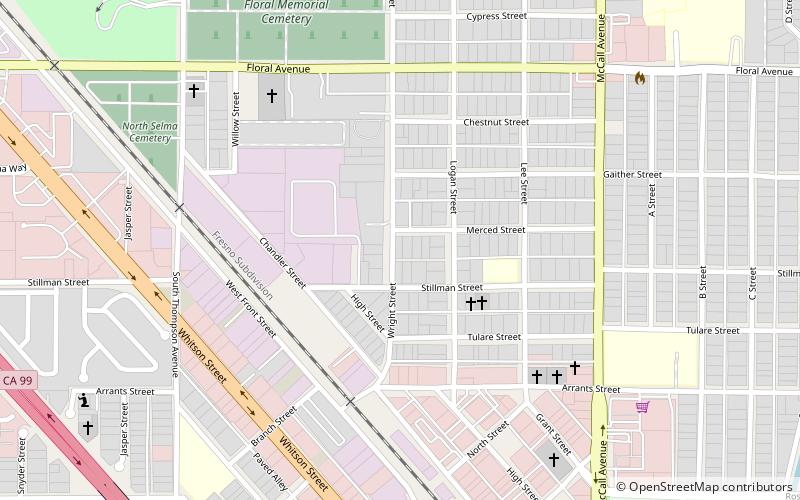 Selma location map