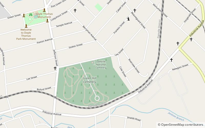 Cimetière national de Danville location map