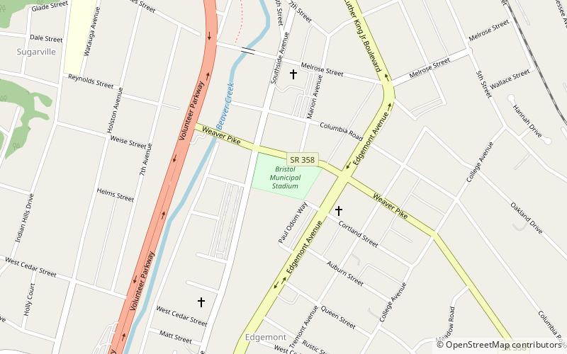 Bristol Municipal Stadium location map