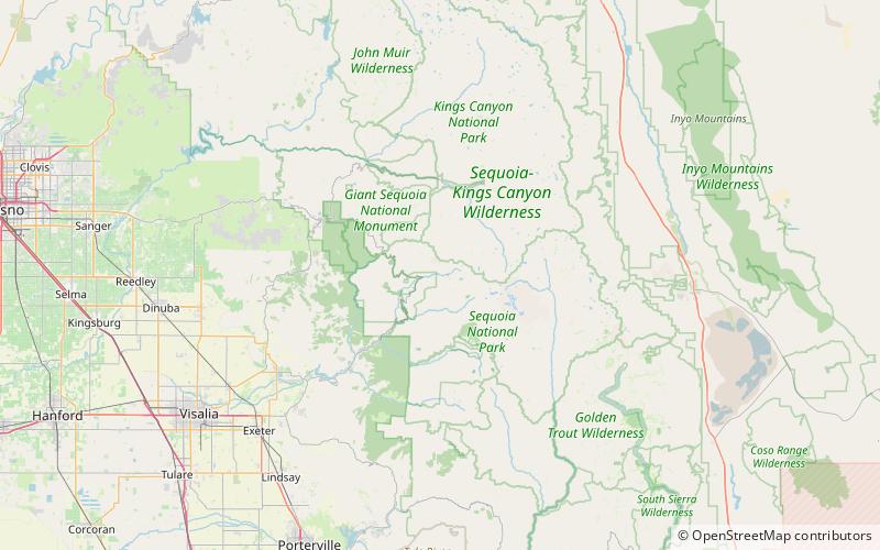 Tokopah Falls location map