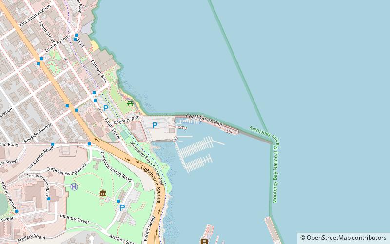 coast guard pier monterey location map