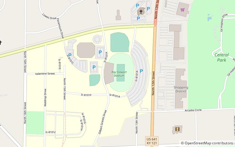 Roy Stewart Stadium location map