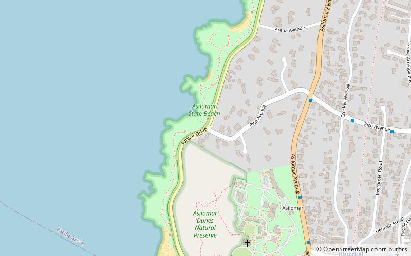 asilomar state beach pacific grove location map