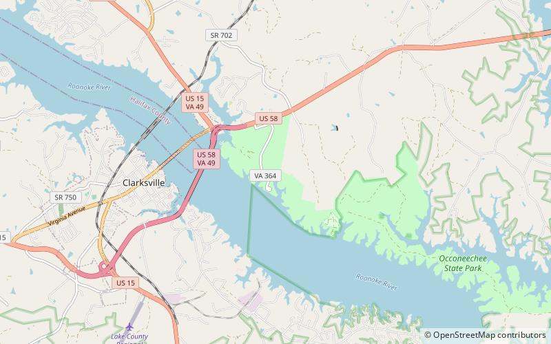 Occoneechee State Park location map