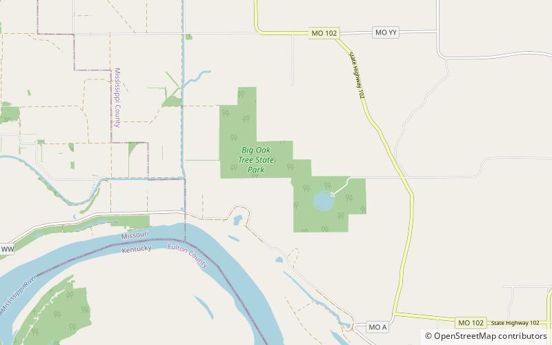 Parc d'État de Big Oak Tree location map