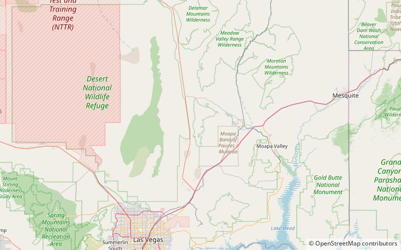 Arrow Canyon Range location map