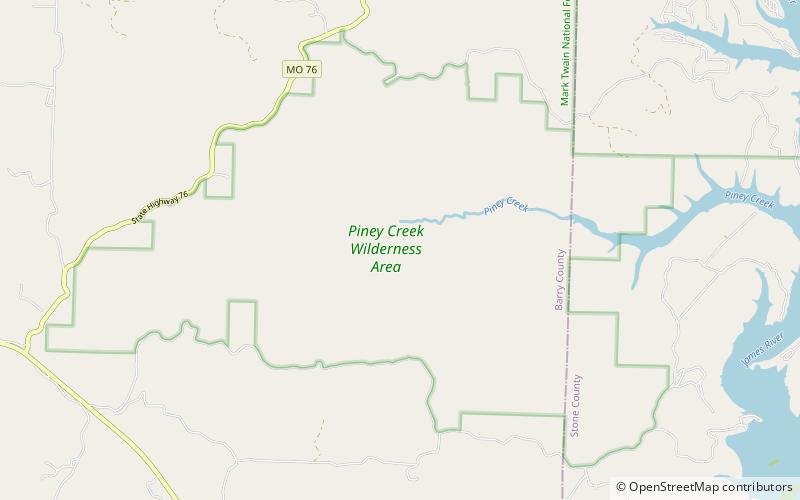 Piney Creek Wilderness location map