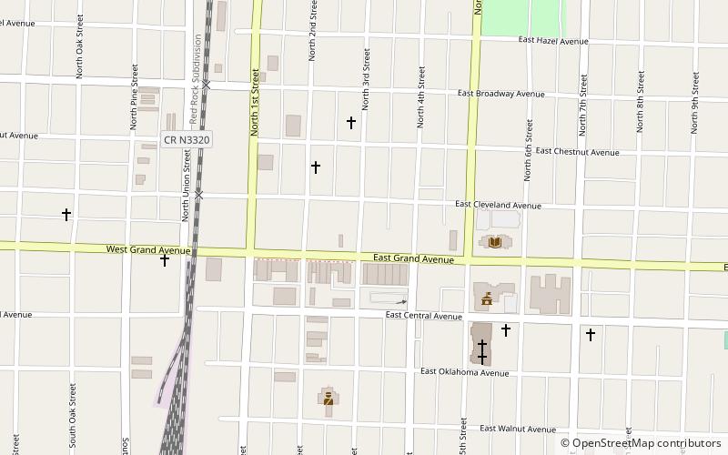 Downtown Ponca City Historic District location map