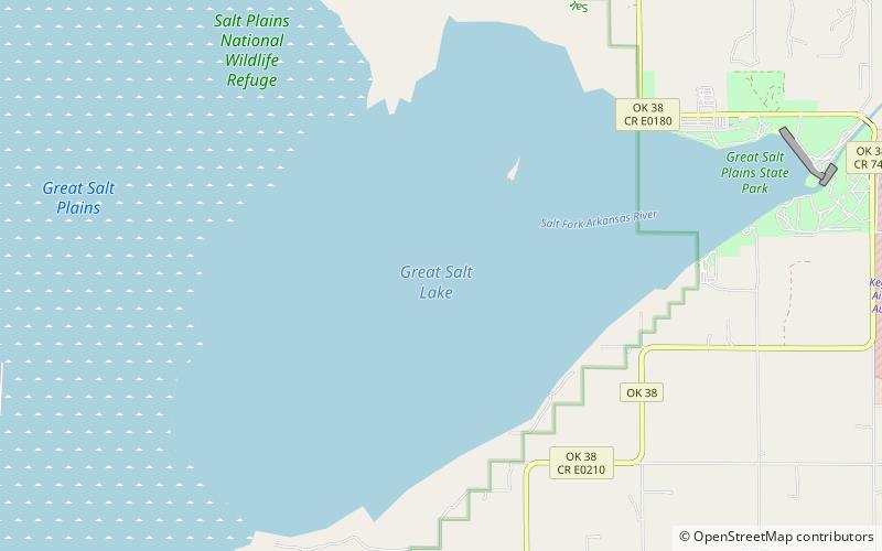 Great Salt Plains Lake location map
