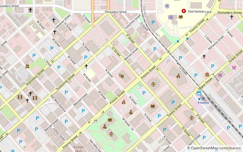 Fresno Memorial Auditorium location map